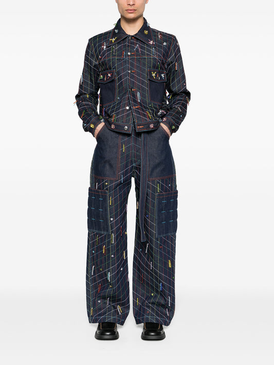 Hand Beaded Denim Jacket